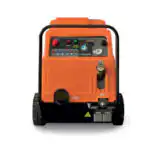 Idromatic Astra Vortex industrijski parocistac ima ručku i dva točka za lakši transport. Na njegovom kontrolnom panelu nalaze se dugmad, točkići i svetla.