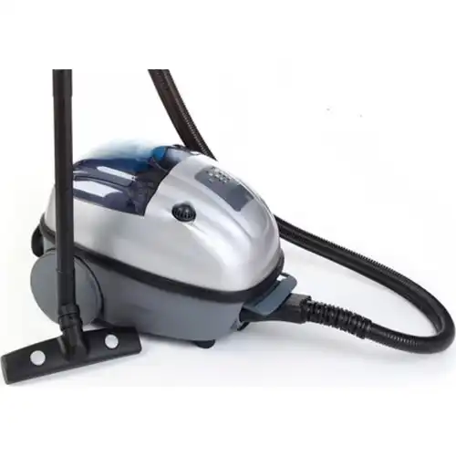 Elegantan Steam Italy 3000 - Paročistač za dubinsko pranje, sa crevom i nastavkom za pod, nudi efikasno čišćenje svojim elegantnim srebrnim i crnim dizajnom.