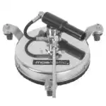 Mosmatic FL-SAR 300 ima automatski odvod, kućište od nerđajućeg čelika, rotirajuće mlaznice, točkove za laku mobilnost i logo na vrhu.