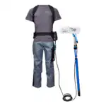 ROTAQLEEN Q-Power Ranac komplet crne kaiševe, uprtač, plavu šipku sa dvostrukim bijelim četkama i litijumsku bateriju za efikasno čišćenje stakla.