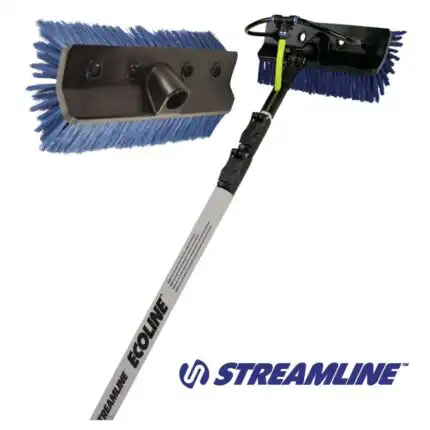 Streamline ECO-LINE glava četkice sa plavim vlaknima i Streamline Teleskopski štap od fiberglas kompozita za raznovrsno čišćenje.