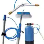 Kompletan set set za čišćenje solarnih panela i stakla sadrži LEWI profi teleskop, 25cm četku, 12.5L DI filter, plavo crevo.