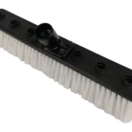 Crna glava četkice s bijelim vlaknima i središnjim nastavkom, idealna za Četku za pranje staklenih površina 36cm Streamline-OVA8.