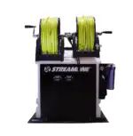 Streamline Combi 700 RODI, čistač stakla, uključuje dva žuta koluta za crijeva od 100 m s oznakom Streamline, ručne poluge, pet filtera, dvije pumpe i 8-satnu Li-On bateriju.