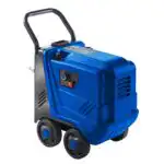 Idromatic Zeta 120-7-150, plavi Perač pod Pritiskom, ima točkove i ručku za laku upravljivost.