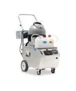 Paročistač Steam Italy 7500, mobilni čistač s metalnim okvirom, velikim točkovima i ergonomskom ručkom za lakšu upotrebu.