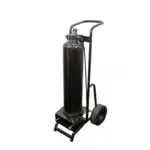 "Streamline Mobi Basic Carry 11L ima elegantan crni cilindar od karbonskih vlakana sa ručkom i crevom na metalnim točkićima za laku mobilnost."