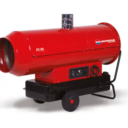 BIEMMEDUE EC 85 Dizel Top ima crvenu cilindričnu formu sa crnom bazom na točkovima, bočnim kontrolnim panelima, vidljivim gornjim izduvnim sistemom i snagom indirektnog sagorevanja od 90,6kW.