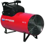 Električni Grejač BIEMMEDUE EK 30C je prijenosni električni grijač od 30 kW cilindričnog dizajna, čvrste crne ručke, velikog prednjeg ventilatora i metalnih nogu.