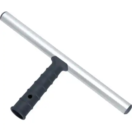 LEWI Bionic srebrna brisača ima crnu ergonomsku ručku. Nosač Navlake 35cm LEWI za pranje stakla osigurava oštricu, dodajući stil i funkciju.