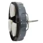 Detaljan prikaz PV-520 čistača za solarne panele (520mm, 70bar, 50°C) sa sivom okruglom bazom i tri bele četke.