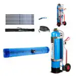 Profesionalni set za pranje solarnih panela pod pritiskom sa rotirajućom četkom, teleskopskim štapom i filterom za vodu