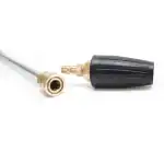 Detaljan prikaz Roto dizne 030/250 bar turbo mlaznice sa 1/4 quick-connect priključkom, crnom drškom i mesinganim nastavkom.