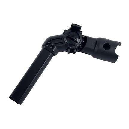 OVA8 3-inčni ugaoni adapter V2, crni plastični podesivi šarnir sa bravom, deo je OVA8 teleskopskih stubova od karbona.