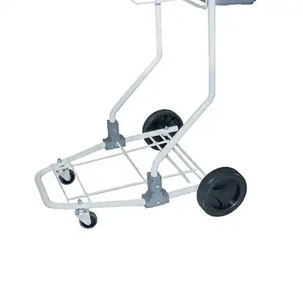 Bela kolica za model PC - Steam Italy su metalna kolica sa velikim crnim točkovima, sivom kanticom i žičanim držačem.