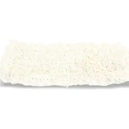 Bela krpa sa resama za podove Steam Italy je pravougaona, od mikrofibera, sa gustim vlaknima, prikazana na beloj pozadini.