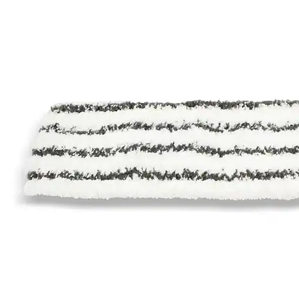 Belo-siva krpa za čišćenje - Steam Italy je pravougaona podloga sa crnim prugama, prikazana na beloj podlozi.