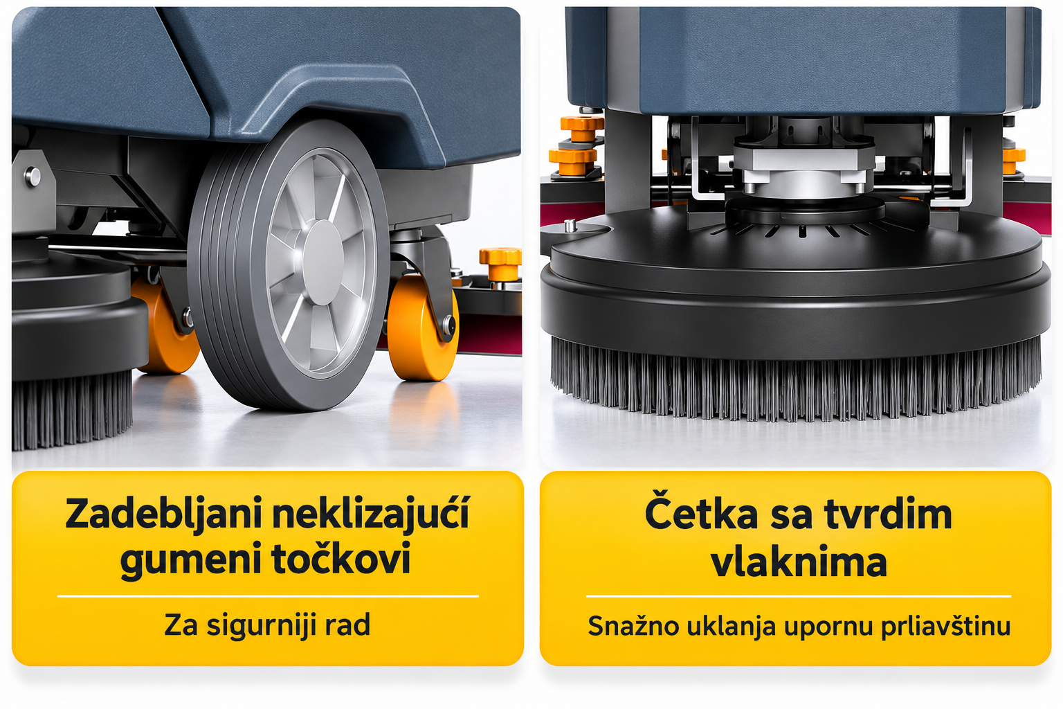 Chancee M60 neklizajući točkovi i četka za profesionalno pranje podova