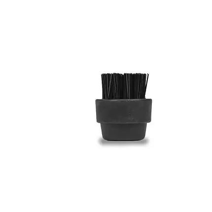 Mala standardna četkica 30mm – Steam Italy, mala crna okrugla četka sa čvrstim vlaknima, na beloj pozadini za čišćenje.