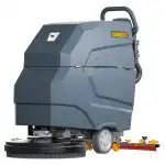 CHANCEE M60 je veliki samohodni čistač podova sa točkićima, četkom i drškom; pokriva 3300m², baterija traje 3 sata.