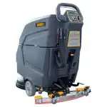 CHANCEE M60 samohodna mašina za pranje podova, siva boja, točkići, drška i crvena četka napred, brendirana sa strane.