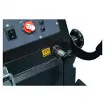 Prikaz kontrolne table CHANCEE S3: prekidač, crveno STOP dugme, upozorenje za vruću površinu, prskalica 1000mm, 6h.