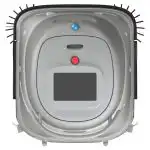 Pogled odozgo na Industrijski robot za Pranje Podova Chancee SC50 Plus sa sivim telom, ekranom, svetlima i bočnim četkama.