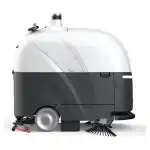Chancee SC80 industrijski autonomni robot za pranje podova, kompaktan, beo i siv, sa velikim točkom, četkom i crvenim brisačem.