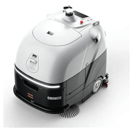 Chancee SC80 Pro autonomni robot za pranje podova 4000 m²/h, 3D LiDAR, bela i siva boja, stoji na beloj pozadini.
