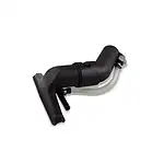 Pravougaona četka 15cm - Steam Italy, crni plastični nastavak za usisivač sa širokim ravnim nastavkom i providnom cevi na beloj pozadini.