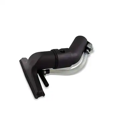 Pravougaona četka 15cm - Steam Italy, crni plastični nastavak za usisivač sa širokim ravnim nastavkom i providnom cevi na beloj pozadini.