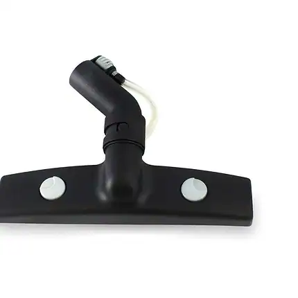 Pravougaona četka za paru i usisavanje 300mm - Steam Italy, crna sa dve sive dugmadi i belom cevi, na beloj podlozi.