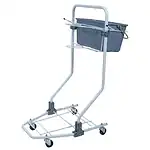 Siva kolica za model 3000 iz Steam Italy postavljena su na beloj kolici, jasno prikazana na svetloj podlozi.