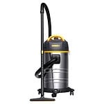 Profesionalni usisivač od nerđajućeg čelika Chancee CRS1635, HEPA filter 99,7%, 35L, crno crevo, žuti detalji.