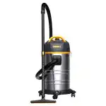 Profesionalni usisivač od nerđajućeg čelika Chancee CRS1635, HEPA filter 99,7%, 35L, crno crevo, žuti detalji.