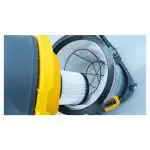 Detaljan prikaz unutrašnjosti Profesionalnog usisivača Chancee CRS2870 sa cilindričnim HEPA filterom i žuto-sivim kućištem.