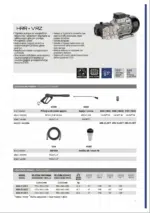 Katalog prikazuje sliku AR5-15.23CT perača pod pritiskom gore desno, tehničke detalje, slike dodataka i logističku tabelu dole; tekst je na hrvatskom i italijanskom jeziku.