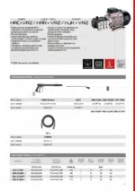 Katalog prikazuje Annovi Reverberi AR5-15.23HT perač 230 bar sa toplom vodom, dodatke sa kodovima i tabelu dimenzija.