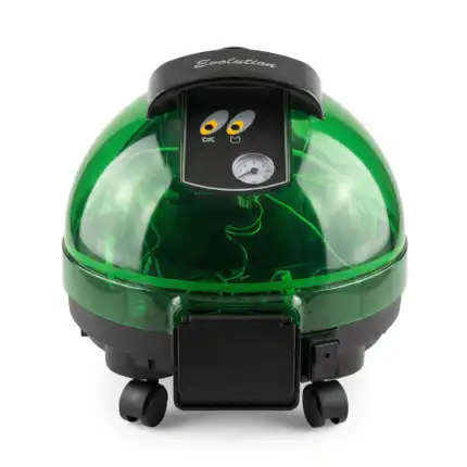 Steam Italy 2000 Fashion Plus, profesionalni paročistač sa zelenom providnom kupolom, crnom komandnom tablom i točkićima.