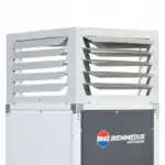 Detaljan prikaz Biemmedue ArcoTherm mašine sa usisnim panelima i istaknutim logotipom na metalnom sivobelom kućištu.