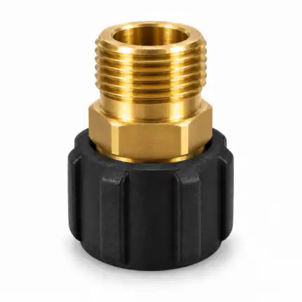 Mesingani adapter M22×1,5 obrtna matica na M22×1,5 muški navoj