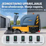 CHANCEE industrijska mašina za čišćenje podova sa kontrolnom pločom za sirenu, prskanje, LED svetla, metenje i upravljanje.